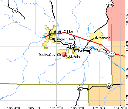 Rockvale, CO map