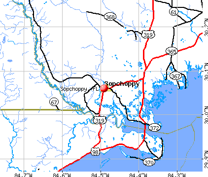 Sopchoppy, FL map