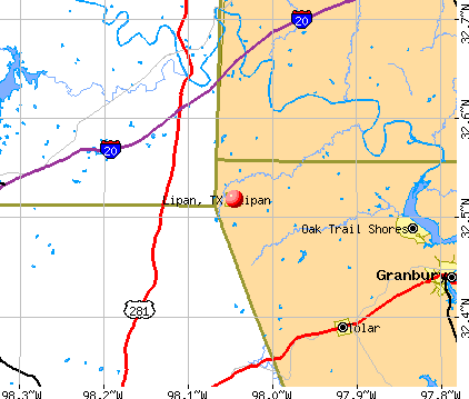 Lipan, TX map