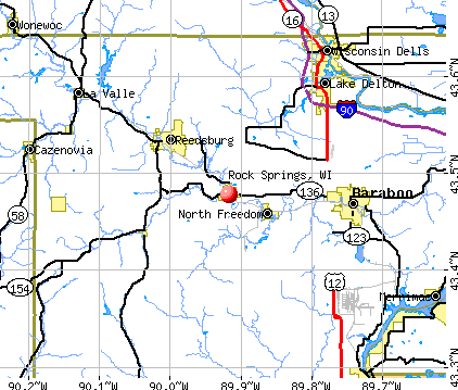 Rock Springs, WI map