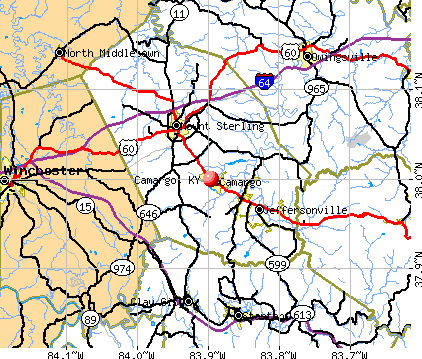 Camargo, KY map