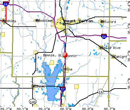 Bonnie, IL map