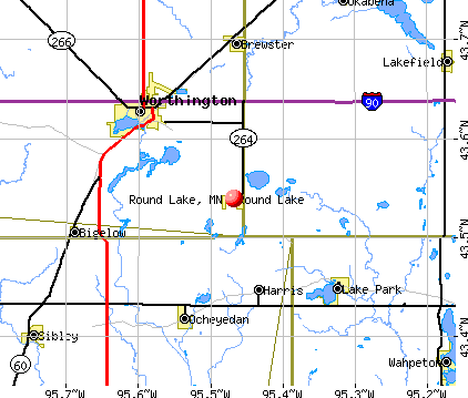 Round Lake, MN map