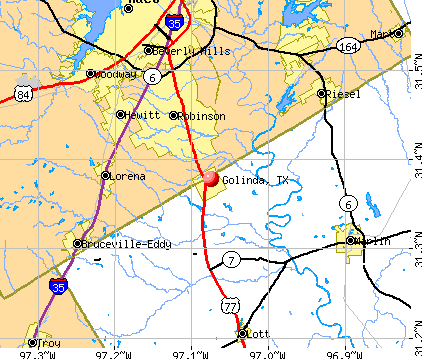 Golinda, TX map