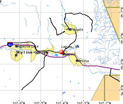 Laguna, NM map