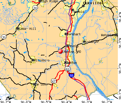 Horine, MO map