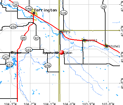 Lyman, NE map
