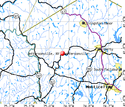 Jeffersonville, NY map