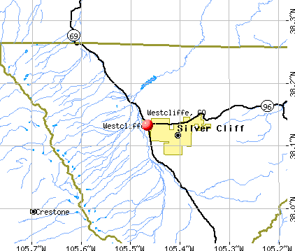 Westcliffe, CO map