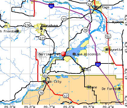 Merrimac, WI map