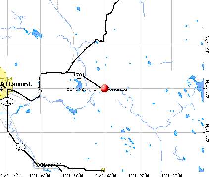 Bonanza, OR map