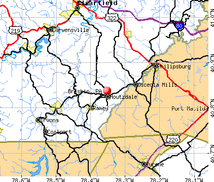 Brisbin, PA map