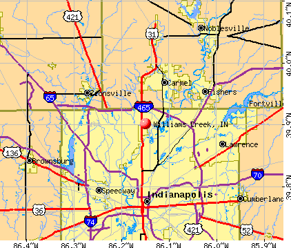 Williams Creek, IN map