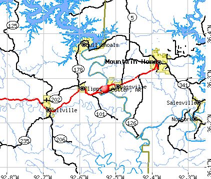 Cotter, AR map