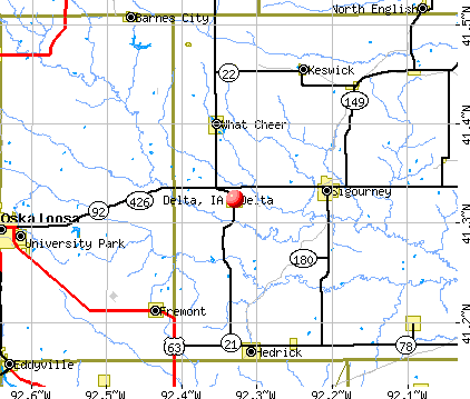 Delta, IA map