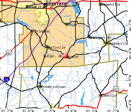 Butler, OH map
