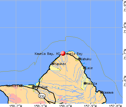 Kawela Bay, HI map