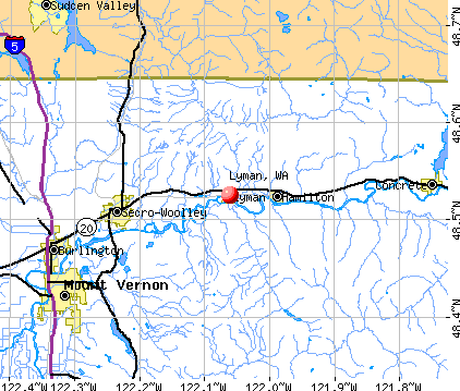 Lyman, WA map