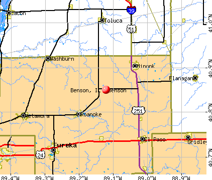 Benson, IL map
