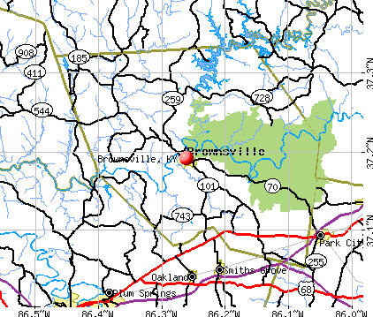 Brownsville, KY map