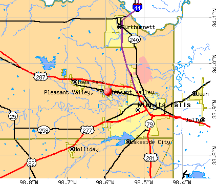 Pleasant Valley, TX map