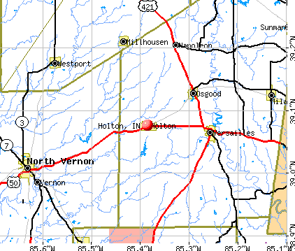 Holton, IN map
