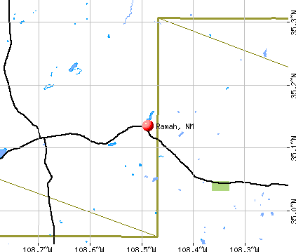 Ramah, NM map
