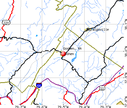 Goshen, VA map