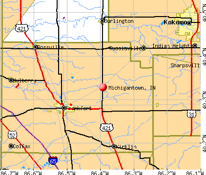 Michigantown, IN map