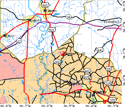 Rembert, SC map