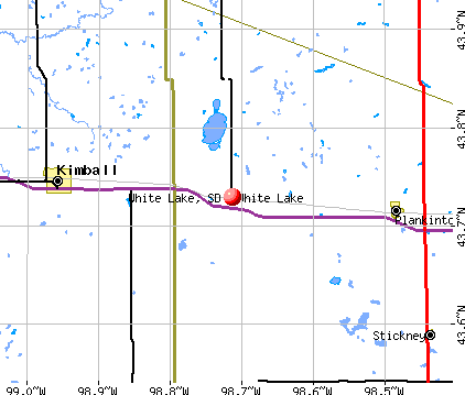 White Lake, SD map