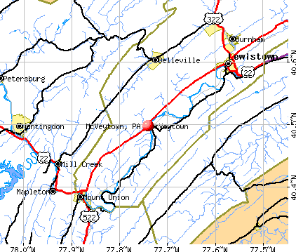 McVeytown, PA map