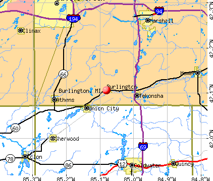 Burlington, MI map