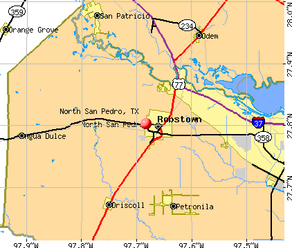 North San Pedro, TX map