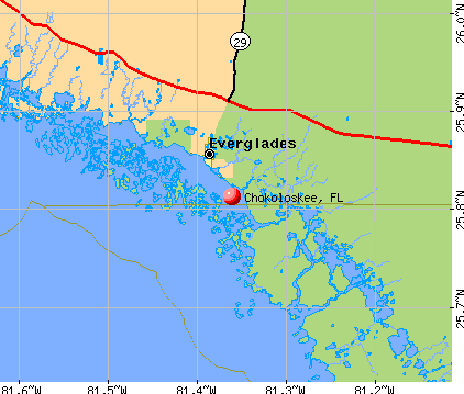 Chokoloskee, FL map