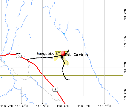 Sunnyside, UT map