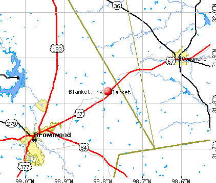 Blanket, TX map