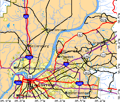 River Bluff, KY map