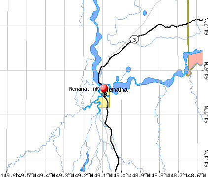 Nenana, AK map