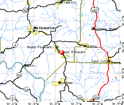 Mount Pleasant, AR map