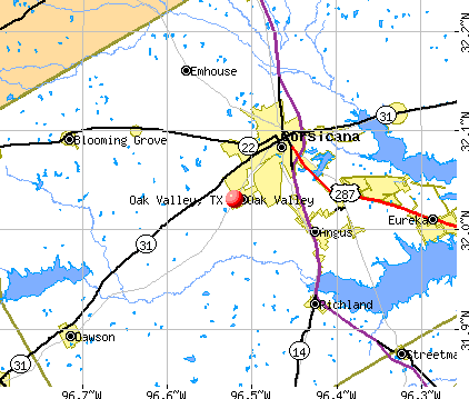 Oak Valley, TX map