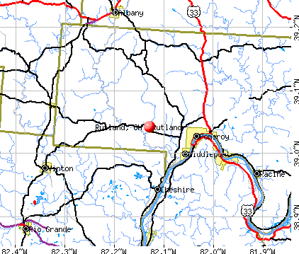 Rutland, OH map