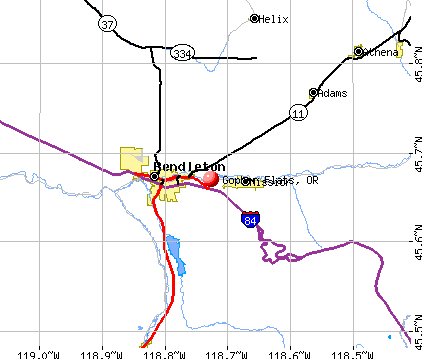 Gopher Flats, OR map