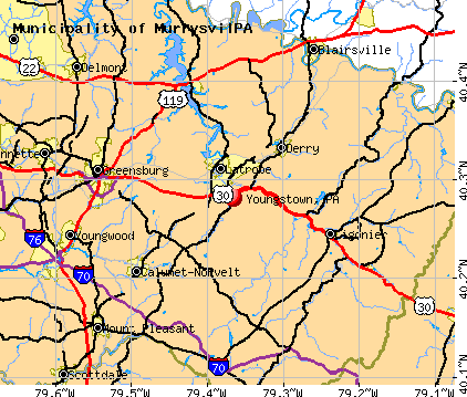 Youngstown, PA map