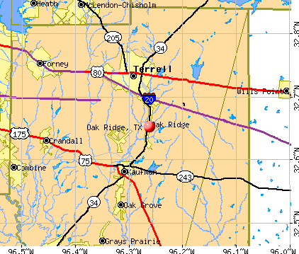 Oak Ridge, TX map