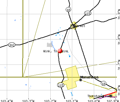 Wink, TX map