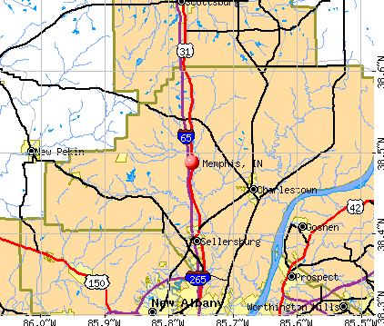 Memphis, IN map