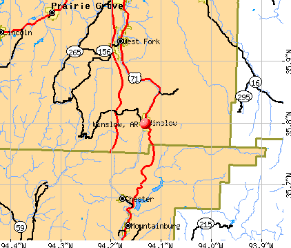 Winslow, AR map