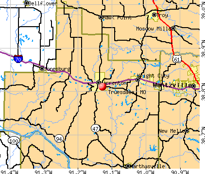 Truesdale, MO map