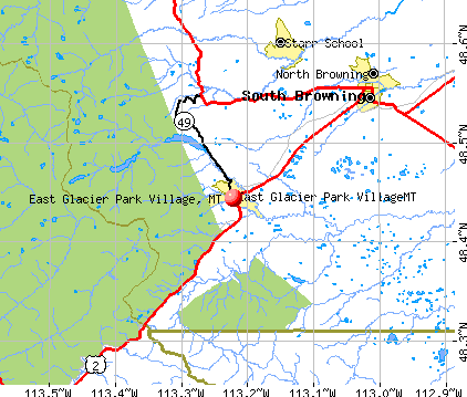 East Glacier Park Village, MT map